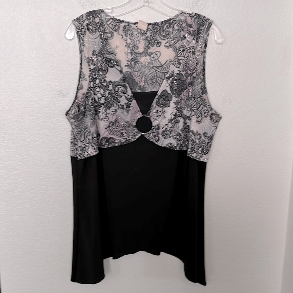 SPARKLY TANK TOP BY TEENIE WEENIE SZ 3X 44Wx27L FROM CENTER/OUTER SIDE IS 32L